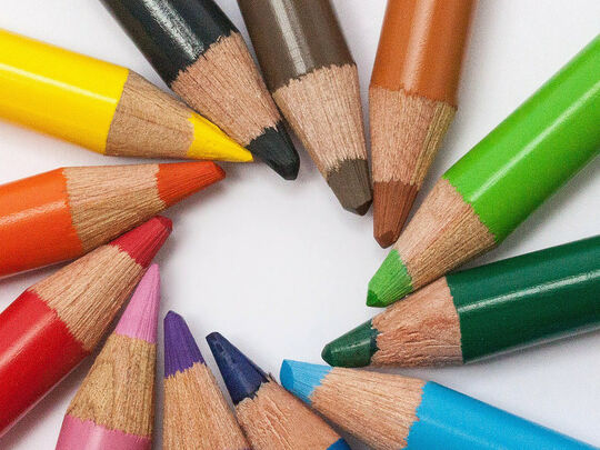Photo de crayons multi-color